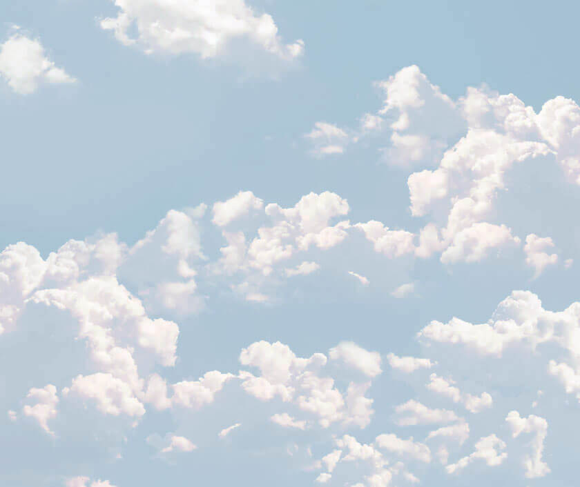 Fluffy clouds in the West Virginia Sky